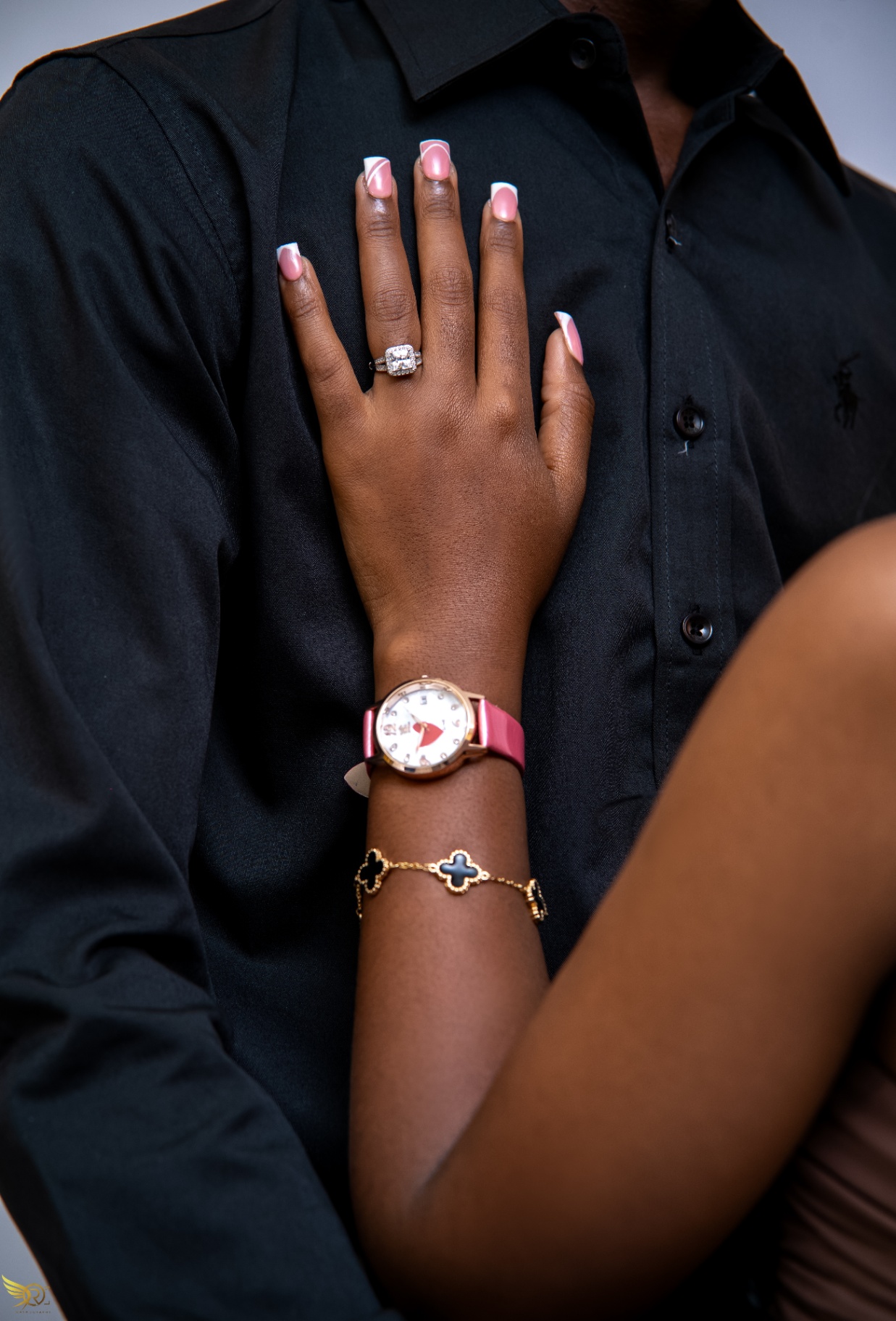 Engaged couple portrait