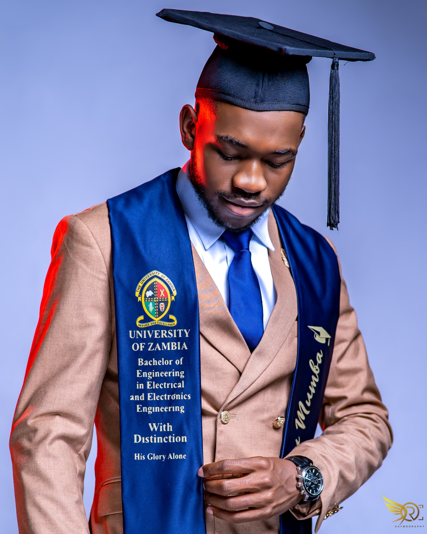 Cap and gown portrait